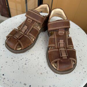 Primigi Toddler Boys Brown Leather Sandal - Size 28 (IT), 11-11.5 (US)